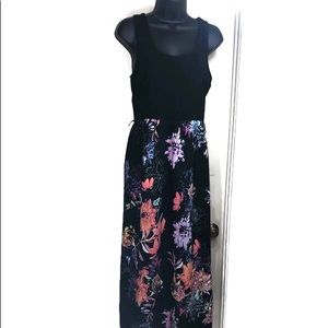 Xhilaration Bright Floral Sleeveless Maxi Dress